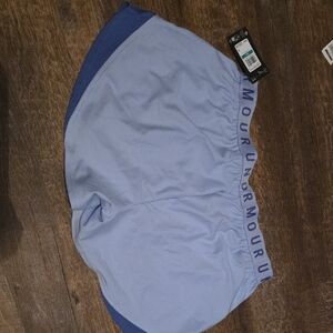 Under Armour Women's Lavender and Navy Athletic Shorts